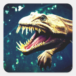 Dinosaur Vierkante Sticker