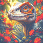 Dinosaur vinylSticker, op maat gesneden Sticker (Voorkant)