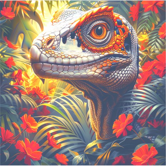 Dinosaur vinylSticker, op maat gesneden Sticker (Voorkant)