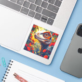 Dinosaur vinylSticker, op maat gesneden Sticker (Laptop met iPhone)