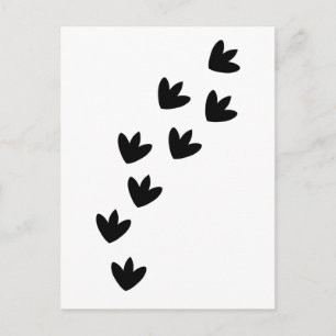 Dinosaur voetafdrukken briefkaart