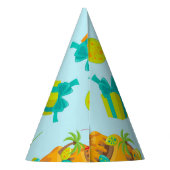 Dinosaur Volcano Birthday Cake Dino Eggs-ballonnen Feesthoedjes (Achterkant)