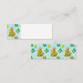 Dinosaur Volcano Birthday Cake Dino Eggs-ballonnen Mini Visitekaartje (Voorkant / Achterkant)