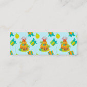 Dinosaur Volcano Birthday Cake Dino Eggs-ballonnen Mini Visitekaartje (Achterkant)