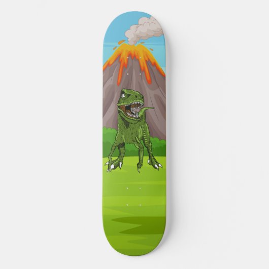 Dinosaur Volcano Prehistorische Era Persoonlijk Skateboard (Voorkant)