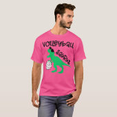 Dinosaur Volleybal Saurus Peuter Jongen Grootste F T-shirt (Voorkant volledig)