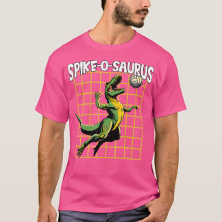 Dinosaur Volleybal Spel Spikeosaurus Volle T-shirt
