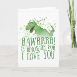 Dinosaur voor "Ik hou van jou" Kaart