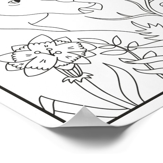 Dinosaur voor kleurstoffen poster (Hoek)