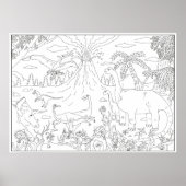 Dinosaur voor kleurstoffen poster (Voorkant)