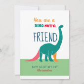 Dinosaur Vriend Valentijnsdag Feestdagenkaart (Voorkant)