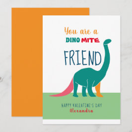 Dinosaur Vriend Valentijnsdag Feestdagenkaart