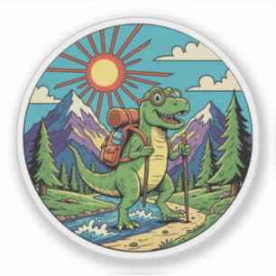 Dinosaur Wandelaar Avontuur - Dino Trekking Sticker