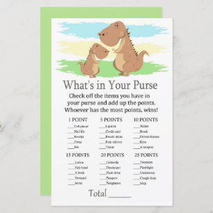 Dinosaur Wat zit er in je baby shower met handtas