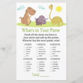 Dinosaur Wat zit er in je baby shower met handtas (Voorkant)