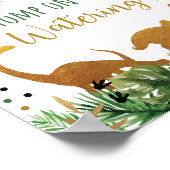 Dinosaur Watering Hole Birthday Sign Poster (Hoek)