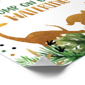 Dinosaur Watering Hole Birthday Table Sign Poster (Hoek)