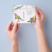 Dinosaur waterverf 1e verjaardag Begroting Proze Flyer (Hand)