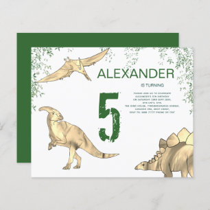 Dinosaur waterverf Birthday Party budget groen