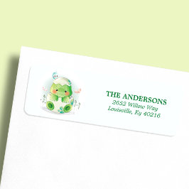 Dinosaur Waterverf Return Address Label