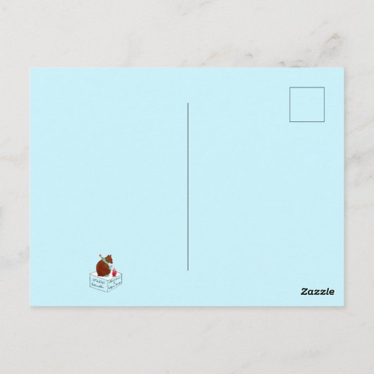 Dinosaur waterverf schattige verjaardag briefkaart (Achterkant)