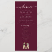 Dinosaur Wedding Ceremony Bourgondië & Cream Progr Menu (Voorkant)