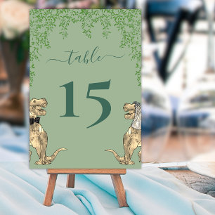Dinosaur Wedding Foliage Sage Groen Kaart
