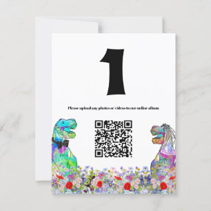 Dinosaur Wedding Kleurrijke Wildflower QR-code