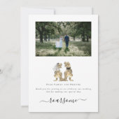 Dinosaur Wedding Photo Thank You Bedankkaart (Achterkant)