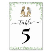 Dinosaur Wedding Table Number Kaart (Achterkant)