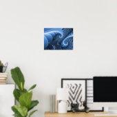 Dinosaur Wedgewood Cute Cool Fine Art Fractal Poster (Thuiskantoor)