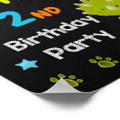 Dinosaur welkomstfeest Dino poster (Hoek)