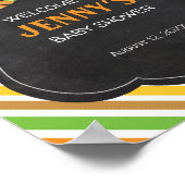 Dinosaur welkomstteken Baby shower Poster (Hoek)