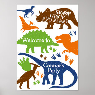 Dinosaur welkomstteken poster