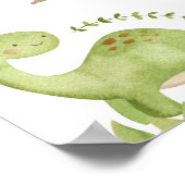 Dinosaur welkomstteken poster (Hoek)