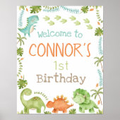 Dinosaur welkomstteken poster (Voorkant)