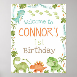 Dinosaur welkomstteken poster