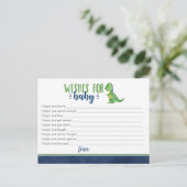 Dinosaur wenst Baby Briefkaart (Staand voorkant)