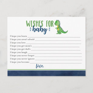 Dinosaur wenst Baby Briefkaart