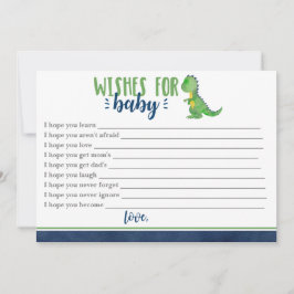 Dinosaur wenst Baby Notitiekaartje