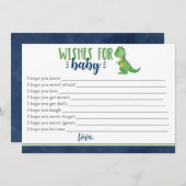 Dinosaur wenst Baby Notitiekaartje (Voorkant / Achterkant)