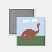 Dinosaur Whimsical Cartoon Art Magneet (Voorkant / Achterkant)