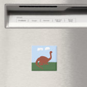 Dinosaur Whimsical Cartoon Art Magneet (Insitu (Vaatwasser))