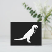 Dinosaur White Briefkaart (Staand voorkant)