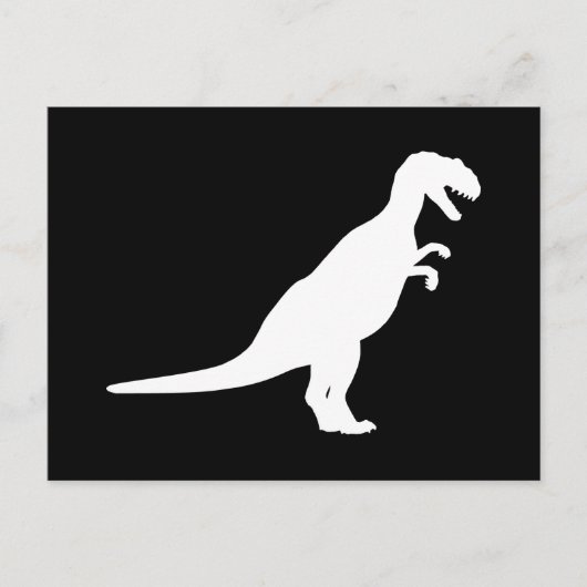Dinosaur White Briefkaart (Voorkant)