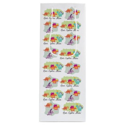 Dinosaur Wijn Cadeautas (Voorkant)