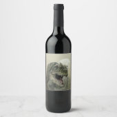 Dinosaur Wijnflesje Etiket (Voorkant)