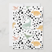 Dinosaur Wild One 1st T-Rex Birthday Party Kaart (Achterkant)