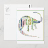 Dinosaur Word Art Briefkaart (Voorkant / Achterkant)