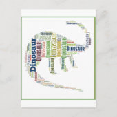 Dinosaur Word Art Briefkaart (Voorkant)